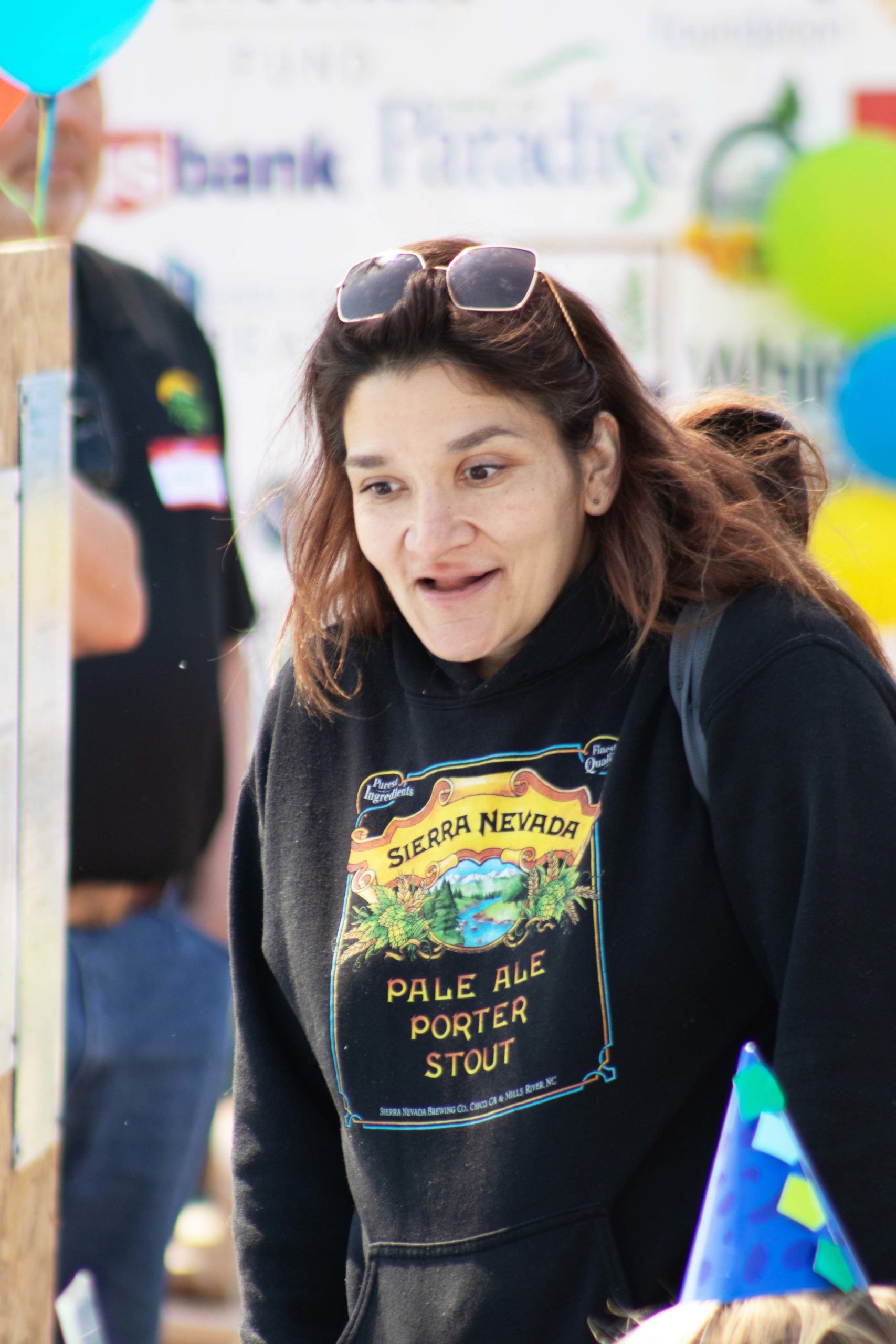 A woman enjoying the celebration